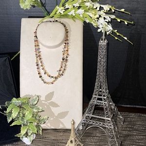 Multi colored Polished glass necklace